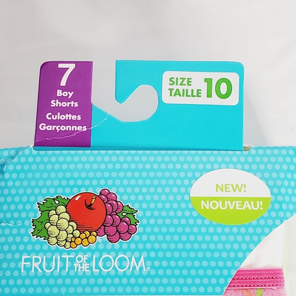 7-Pack Girls Fruit Of The Loom Cotton Mesh Boy Shorts - Picture 2 of 7